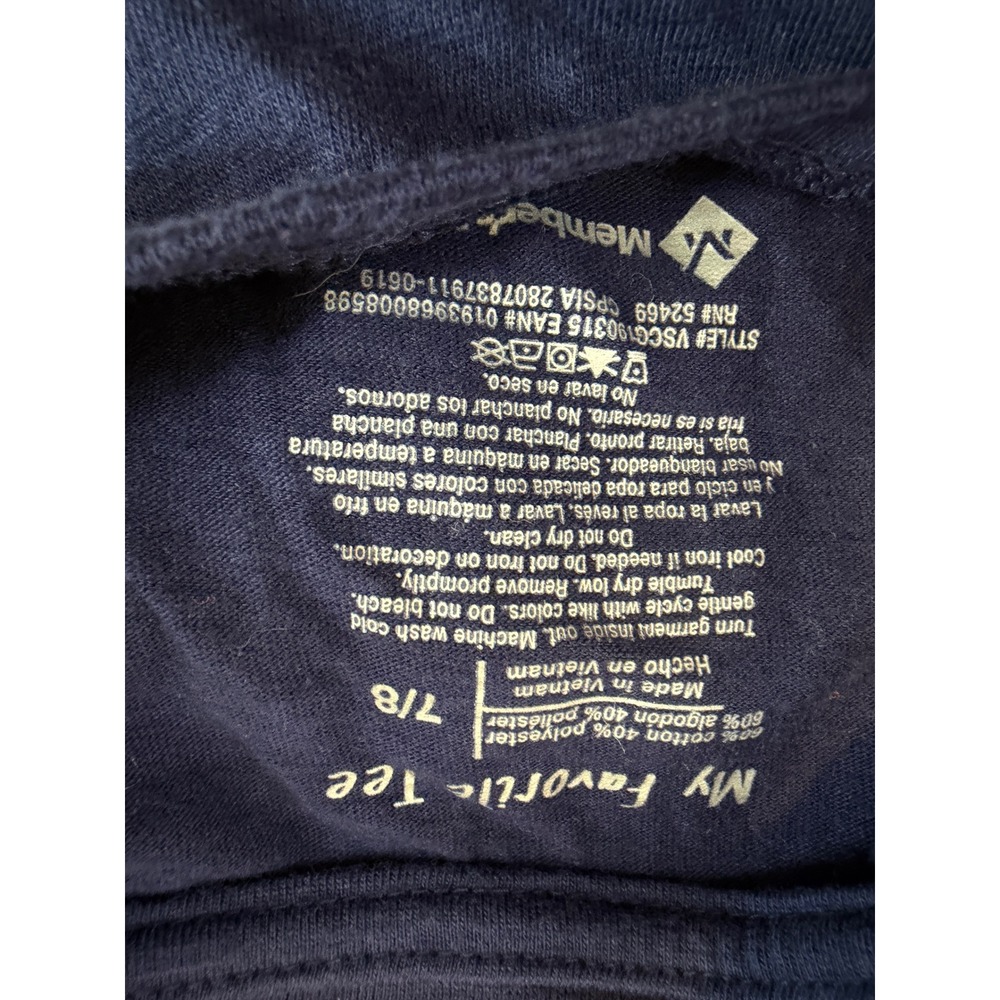 My Favorite Tee Girls Navy Blue Sparkle Sequin Long Sleeve Shirt Size 7/8 - Picture 4 of 5